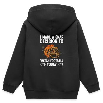 Sehen Sie Heute American Football - Kinder Premium Organic Zip Hoodie - Schwarz - Hinten - AI Model Kid Male (0cm)
