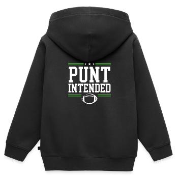 Punt Beabsichtigter football - Kinder Premium Organic Zip Hoodie - Schwarz - Hinten - AI Model Kid Male (0cm)