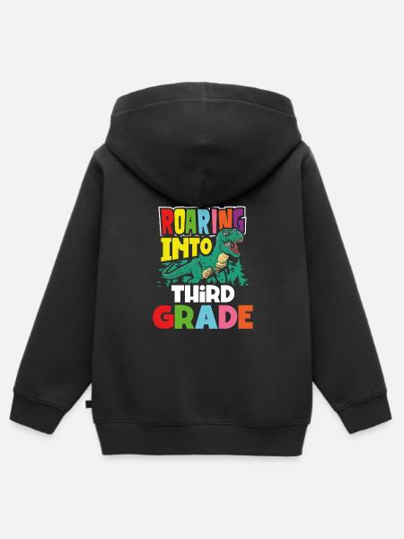 Dröhnen In Die 3. Klasse - Kinder Premium Organic Zip Hoodie - Schwarz