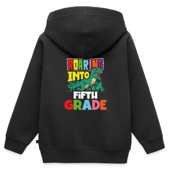Aufbruch In Die 5. Klasse - Kinder Premium Organic Zip Hoodie - Schwarz - Hinten - AI Model Kid Male (0cm)