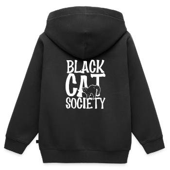 Gesellschaft Der Schwarzen Katzen - Kinder Premium Organic Zip Hoodie - Schwarz - Hinten - AI Model Kid Male (0cm)