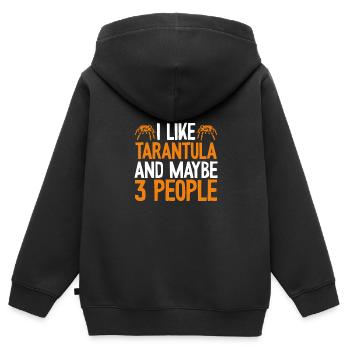 Ich Mag Vogelspinnen - Kinder Premium Organic Zip Hoodie - Schwarz - Hinten - AI Model Kid Male (0cm)
