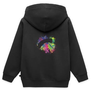 Sommer Gleitschirmfliegen - Kinder Premium Organic Zip Hoodie - Schwarz - Hinten - AI Model Kid Male (0cm)
