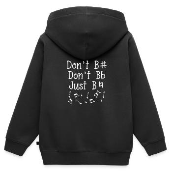 Clavier de musique - Sweat Premium à capuche zippé enfant bio - noir - Dos - AI Model Kid Male (0cm)