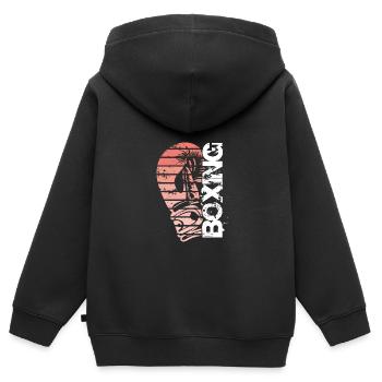 Gant de boxe - Sweat Premium à capuche zippé enfant bio - noir - Dos - AI Model Kid Male (0cm)