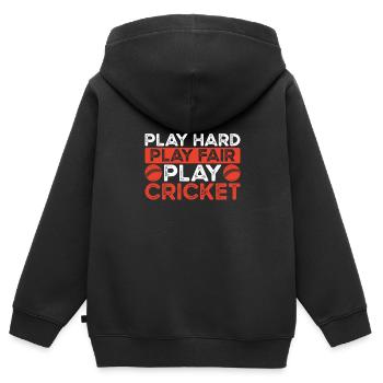 Spielen Sie Hartes Spiel, Fairplay, - Kinder Premium Organic Zip Hoodie - Schwarz - Hinten - AI Model Kid Male (0cm)