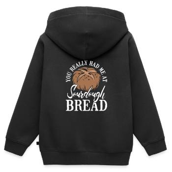 Du Hattest Mich Wirklich Bei Sauerteig - Kinder Premium Organic Zip Hoodie - Schwarz - Hinten - AI Model Kid Male (0cm)