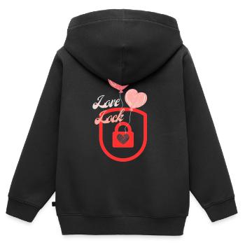 LockHeart - Kinder Premium Organic Zip Hoodie - Schwarz - Hinten - AI Model Kid Male (0cm)