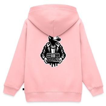 Beat Maker Sampler in der Hand - Kinder Premium Organic Zip Hoodie - Rosa - Hinten - AI Model Kid Female (0cm)