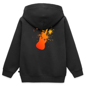 Damen Gitarre Guitar Gitarrist Guitar Player - Kinder Premium Organic Zip Hoodie - Schwarz - Hinten - AI Model Kid Male (0cm)