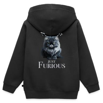 Not Fast just Furious - Kids Premium Organic Zip-up Hoodie - black - Back - AI Model Kid Male (0cm)