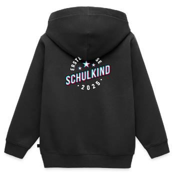 Erste Klasse Schulkind 2025 cooler Style - Kinder Premium Organic Zip Hoodie - Schwarz - Hinten - AI Model Kid Male (0cm)