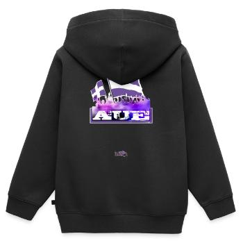 Erzgebirge Aue all4one - Sweat Premium à capuche zippé enfant bio - noir - Dos - AI Model Kid Male (0cm)