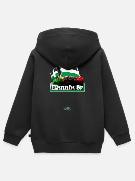hannover - Kinder Premium Organic Zip Hoodie - Schwarz
