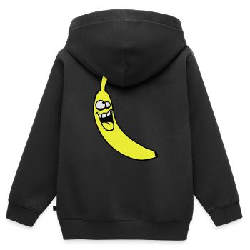 Crazy Banana - Sweat Premium à capuche zippé enfant bio - noir - Dos - AI Model Kid Male (0cm)