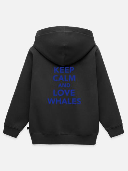Wal - Kinder Premium Organic Zip Hoodie - Schwarz