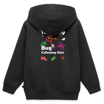 Bug Collecting Shirt - Bug & Insect Collectors Fun - Kids Premium Organic Zip-up Hoodie - black - Back - AI Model Kid Male (0cm)