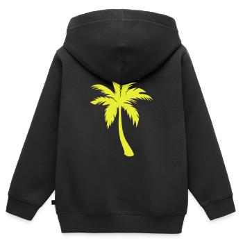 palmier dessin 2002 - Sweat Premium à capuche zippé enfant bio - noir - Dos - AI Model Kid Male (0cm)