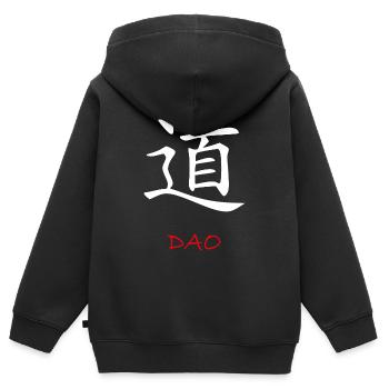 Taoismus Daoismus Dao Tao Qigong Zen Yoga Chakra - Kinder Premium Organic Zip Hoodie - Schwarz - Hinten - AI Model Kid Male (0cm)