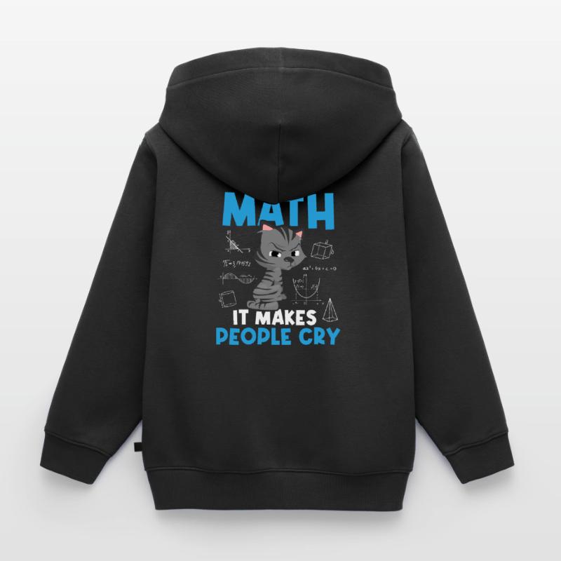 J’aime les maths Maths Maths Mathe maths Sweat Premium à capuche zippé enfant bio