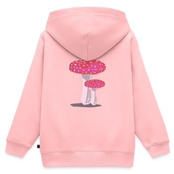 Rot-weiße Testippings - Kinder Premium Organic Zip Hoodie - Rosa - Hinten - AI Model Kid Female (0cm)