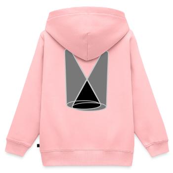 Bühne 2 Scheinwerfer Lichtkegel - Kinder Premium Organic Zip Hoodie - Rosa - Hinten - AI Model Kid Female (0cm)