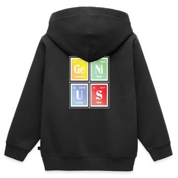 Genius | Periodensystem der Elemente - Kinder Premium Organic Zip Hoodie - Schwarz - Hinten - AI Model Kid Male (0cm)