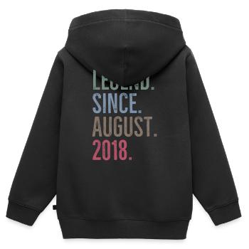 Legend Since August 2018 - Kids Premium Organic Zip-up Hoodie - black - Back - AI Model Kid Male (0cm)