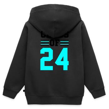 Class of 24 - Kids Premium Organic Zip-up Hoodie - black - Back - AI Model Kid Male (0cm)