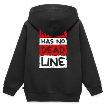 Schicksal Positiv Motivation - Kinder Premium Organic Zip Hoodie - Schwarz - Hinten - AI Model Kid Male (0cm)
