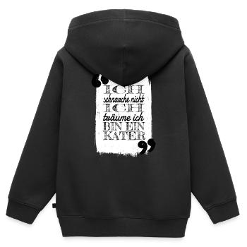 säugetier spruch geburtstagsgeschenkidee lustig - Kinder Premium Organic Zip Hoodie - Schwarz - Hinten - AI Model Kid Male (0cm)