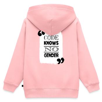 computer humour - Kinder Premium Organic Zip Hoodie - Rosa - Hinten - AI Model Kid Female (0cm)