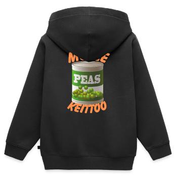 Soupe Mulle - Sweat Premium à capuche zippé enfant bio - noir - Dos - AI Model Kid Male (0cm)