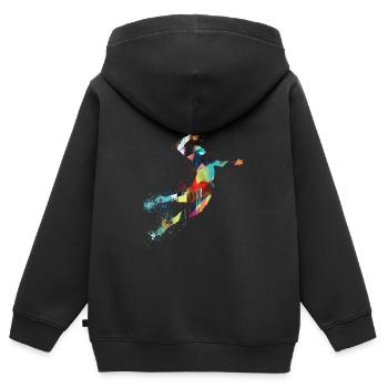 vovolleyball, volleyballer, Beachball,Graffiti - Kinder Premium Organic Zip Hoodie - Schwarz - Hinten - AI Model Kid Male (0cm)