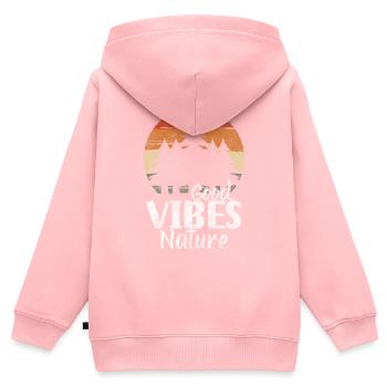 Tree Planet Hunter - Sweat Premium à capuche zippé enfant bio - rose - Dos - AI Model Kid Female (0cm)