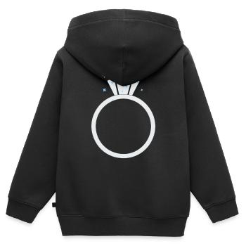 Diamant Ehering - Kinder Premium Organic Zip Hoodie - Schwarz - Hinten - AI Model Kid Male (0cm)