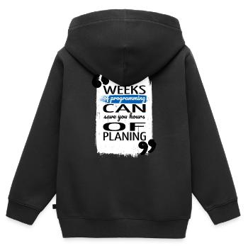 fun fathersday computer language awesome computers - Kinder Premium Organic Zip Hoodie - Schwarz - Hinten - AI Model Kid Male (0cm)