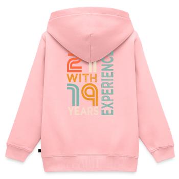 40e anniversaire cadeau 40 ans - Sweat Premium à capuche zippé enfant bio - rose - Dos - AI Model Kid Female (0cm)