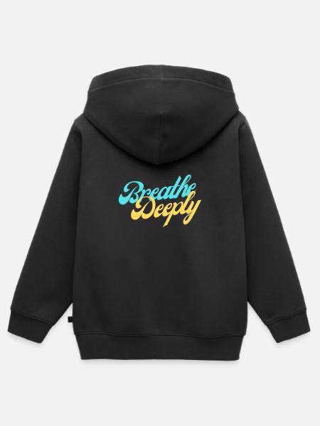 Durchatmen - Kinder Premium Organic Zip Hoodie - Schwarz