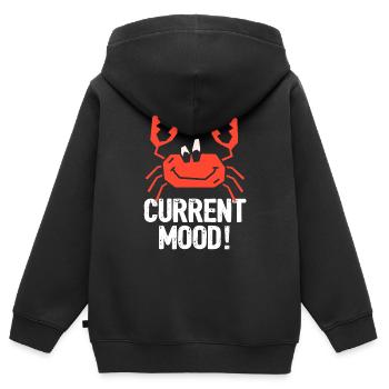 Humeur actuelle du crabe - Sweat Premium à capuche zippé enfant bio - noir - Dos - AI Model Kid Male (0cm)