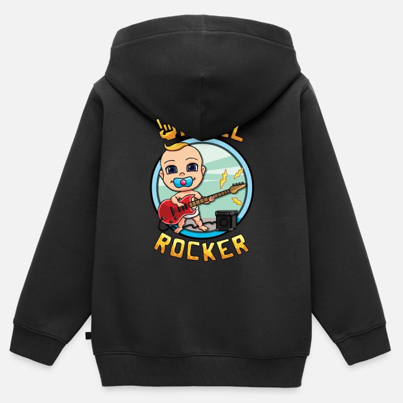 ROBE À COUCHES - Sweat Premium à capuche zippé enfant bio - noir