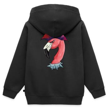 Lesbian Funny Flamingo Colors of Lesbian - Kids Premium Organic Zip-up Hoodie - black - Back - AI Model Kid Male (0cm)
