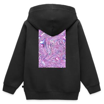 Kunststoffwickel - Kinder Premium Organic Zip Hoodie - Schwarz - Hinten - AI Model Kid Male (0cm)