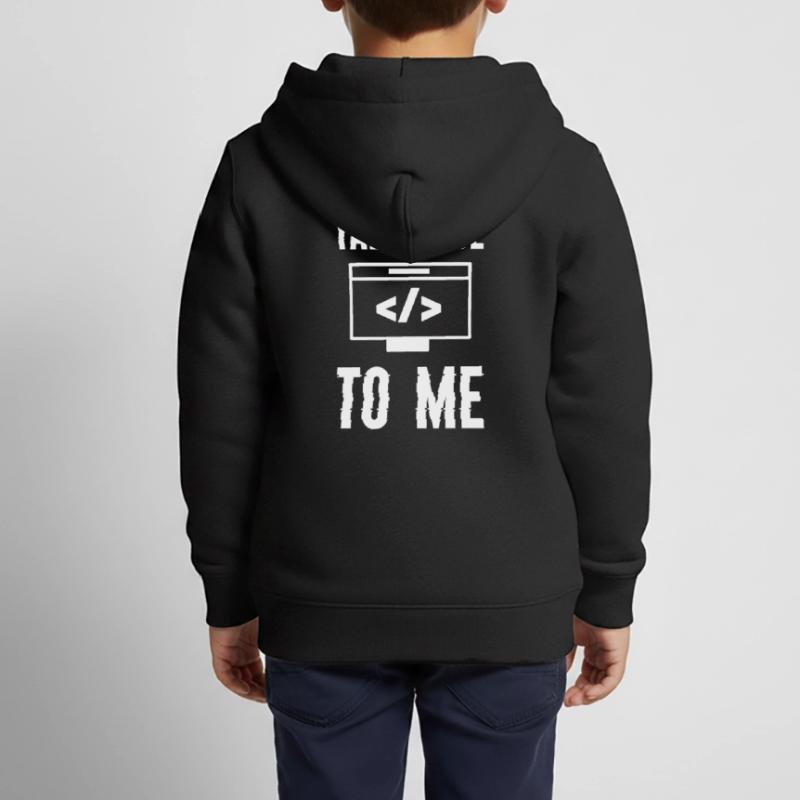 Coding Programming Talk Code To Me Kids Premium Organic Zip-up Hoodie