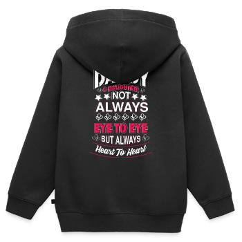 Vater und Tochter - Kinder Premium Organic Zip Hoodie - Schwarz - Hinten - AI Model Kid Male (0cm)