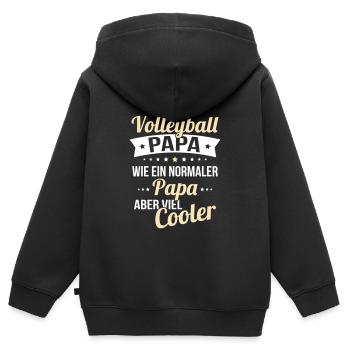 I've got a volleyball dad like a normal dad - Kids Premium Organic Zip-up Hoodie - black - Back - AI Model Kid Male (0cm)