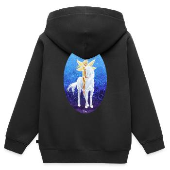 La vie est magique! - Sonja Ariel von Staden - Sweat Premium à capuche zippé enfant bio - noir - Dos - AI Model Kid Male (0cm)