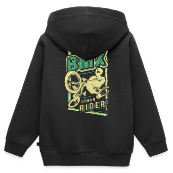 BMX Retro | BMX Vintage | BMX Fahrrad | BMX - Kinder Premium Organic Zip Hoodie - Schwarz - Hinten - AI Model Kid Male (0cm)