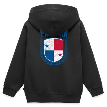 Panama - Sweat Premium à capuche zippé enfant bio - noir - Dos - AI Model Kid Male (0cm)