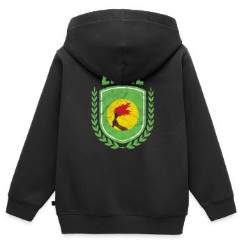 Zaïre - Sweat Premium à capuche zippé enfant bio - noir - Dos - AI Model Kid Male (0cm)